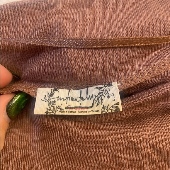 Free People Intimately El Sol Soft Knit Long Sleeve Layering Top Size Large - Picture 4 of 6